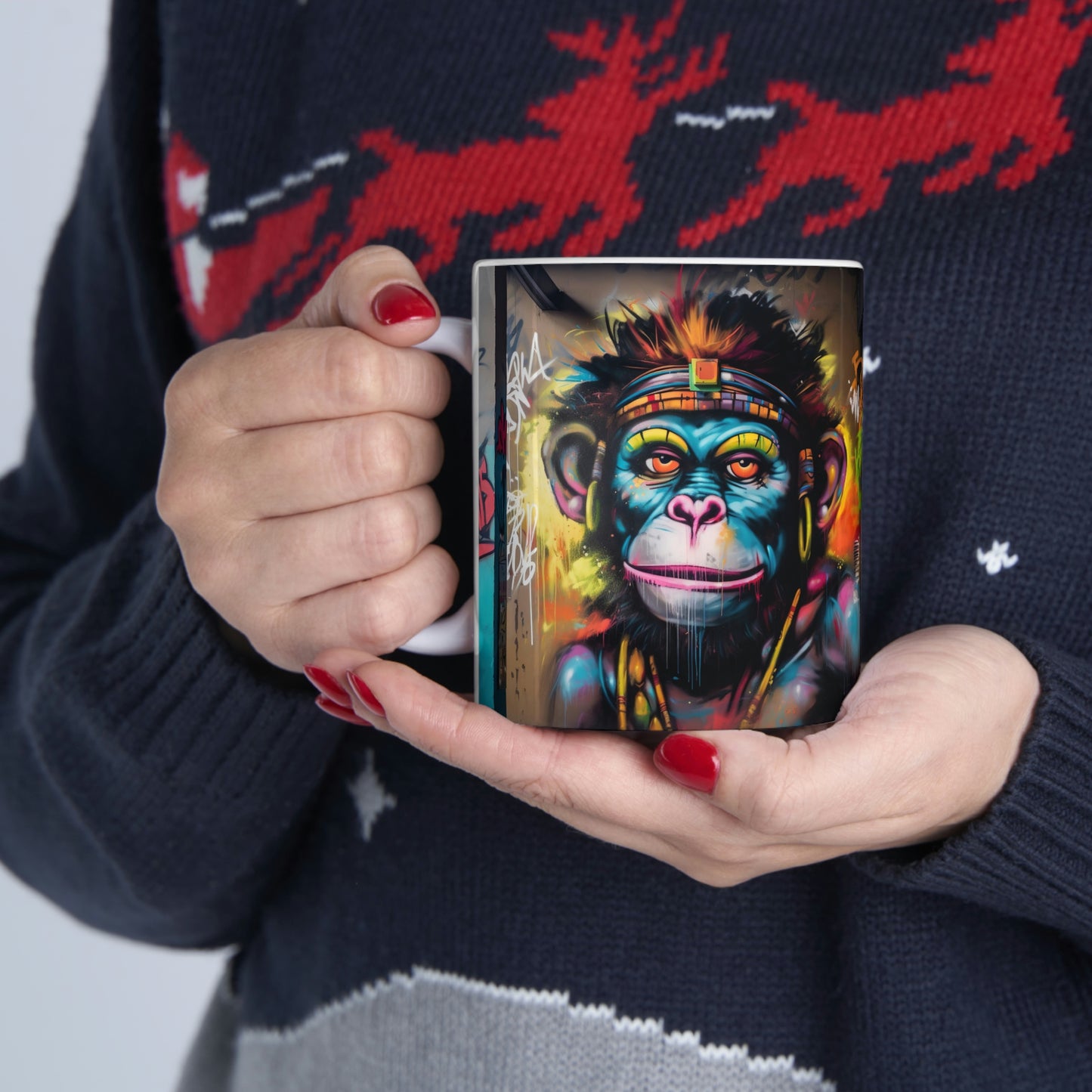 Graffity Monkey- Ceramic Mug 11oz