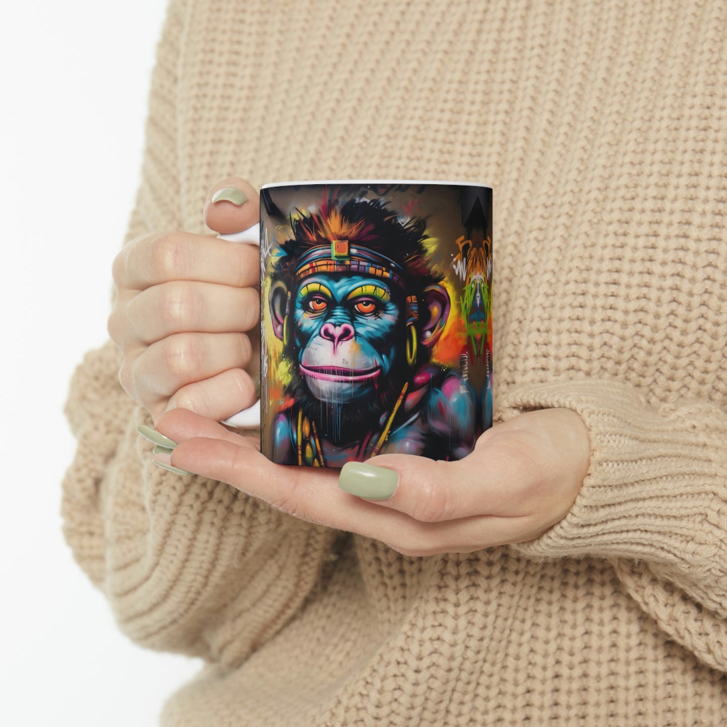 Graffity Monkey- Ceramic Mug 11oz