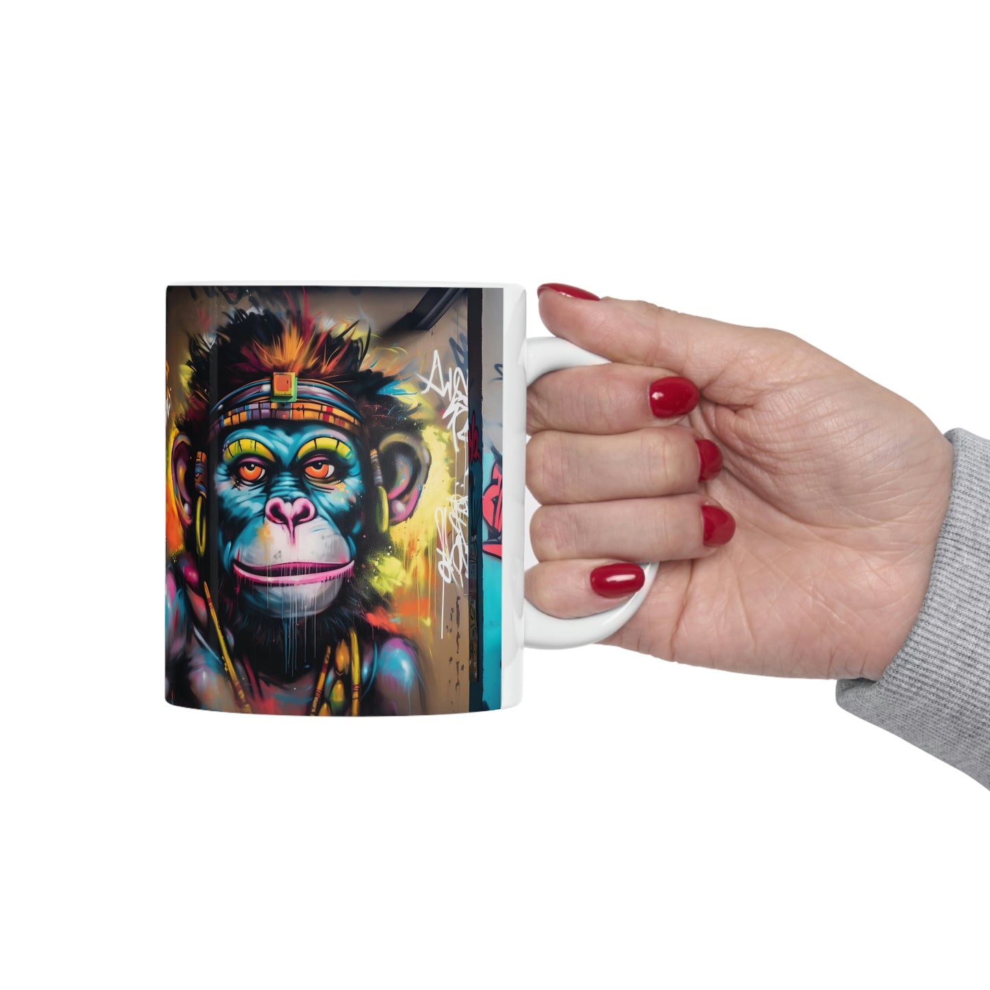 Graffity Monkey- Ceramic Mug 11oz