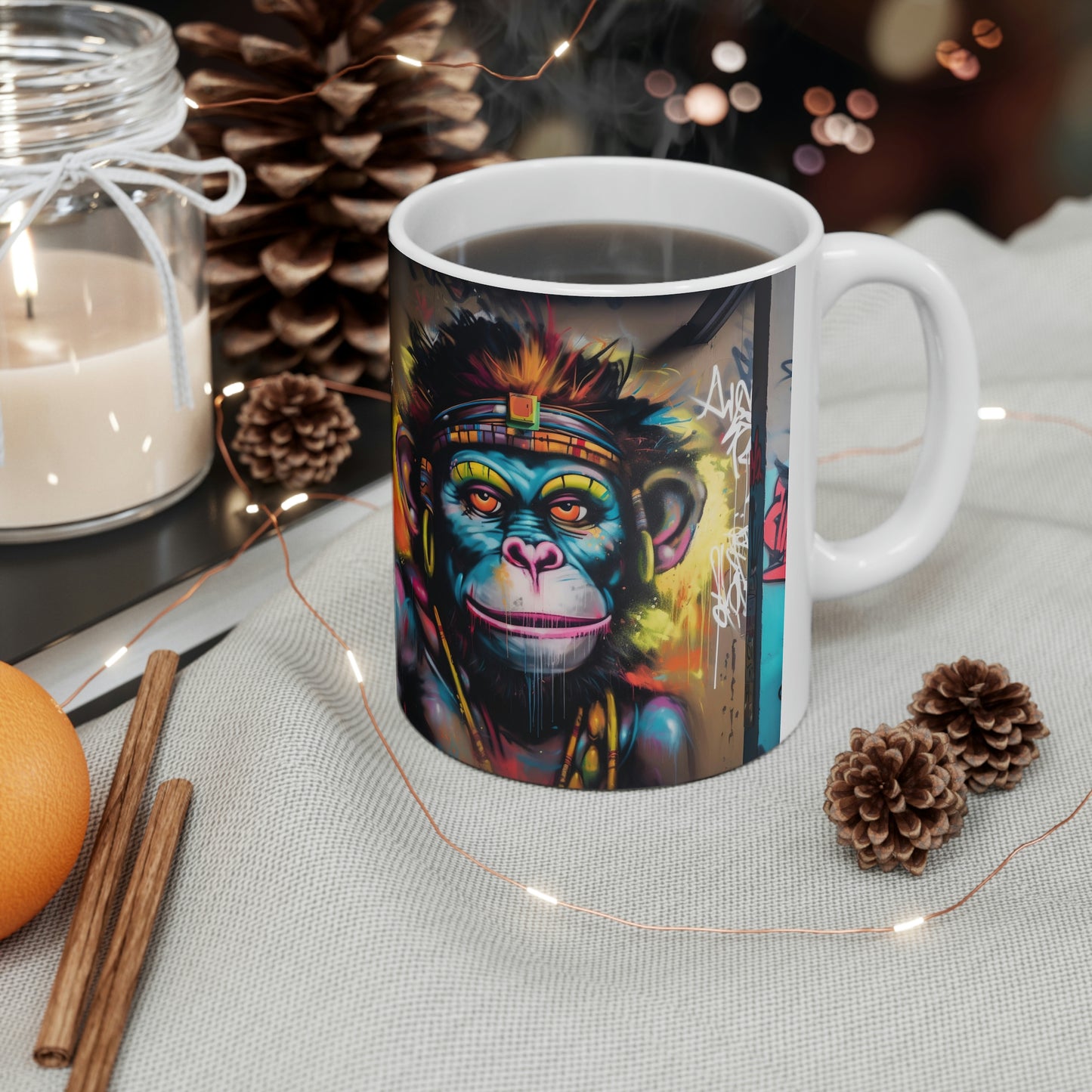 Graffity Monkey- Ceramic Mug 11oz