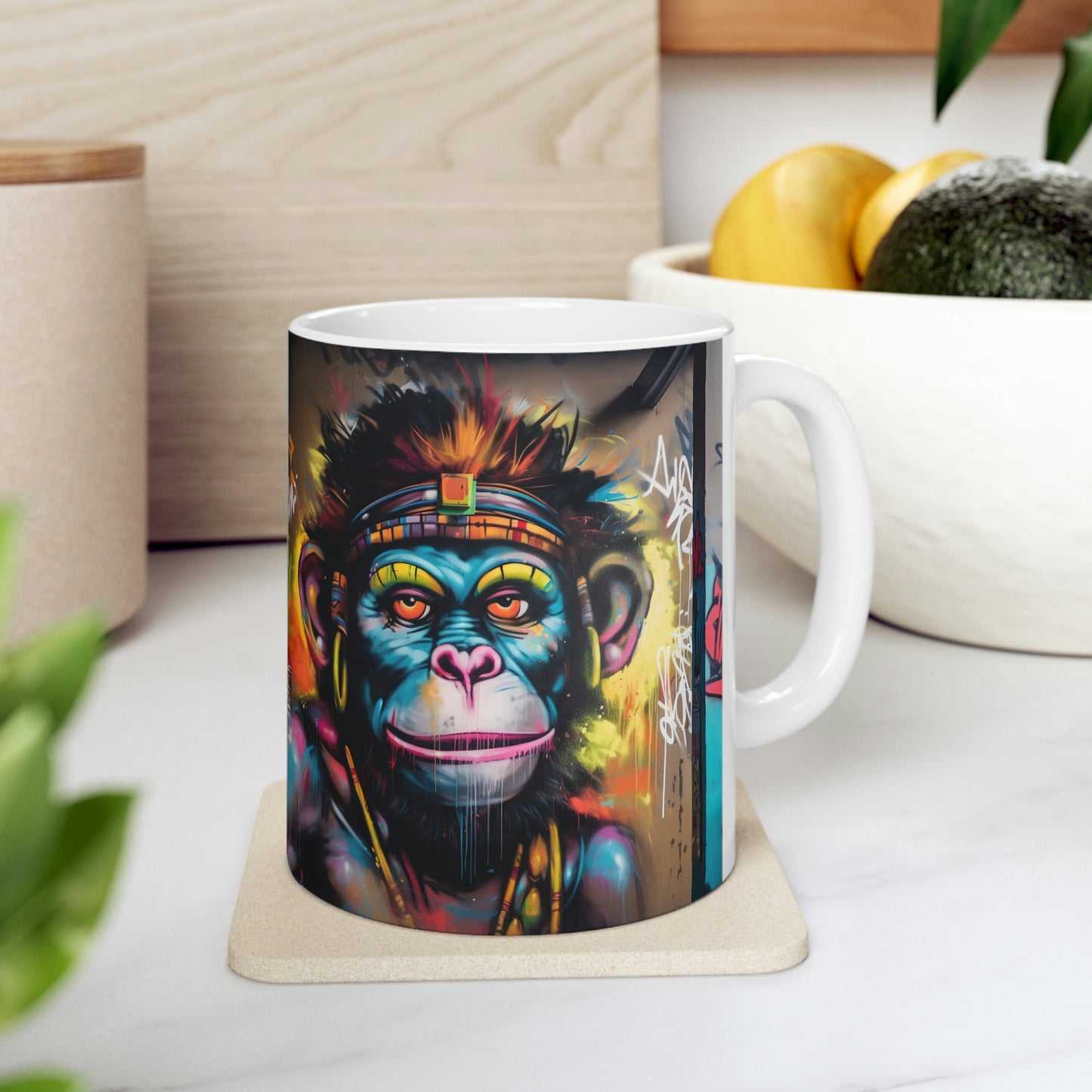 Graffity Monkey- Ceramic Mug 11oz